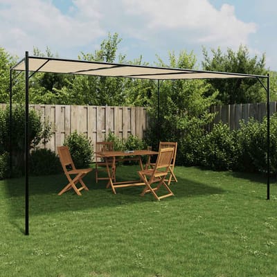 vidaXL - Prieel - 4x4 - m - 180 - g/m² - stof - en - staal - beige