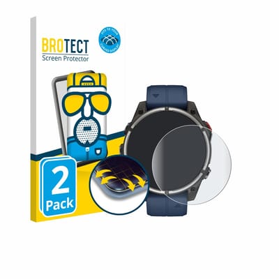 BROTECT - Screenprotector voor Garmin quatix 8 Pro (47 mm) - Folie Beschermfolie matte volledig dekking 2 Stuks