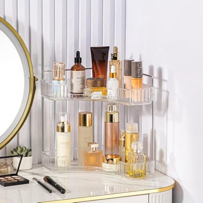 Organisator voor de Badkamer: Multifunctionele Opbergplank voor Make-up, Huidverzorging en Toilettenartikelen, Ideaal voor de Wastafel en Cosmetica