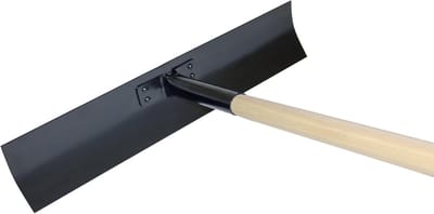 Beton spreider - Betonwerktuig - Beton egaliseren - Versterkte staalkop - 48 x 10 cm - Grijs