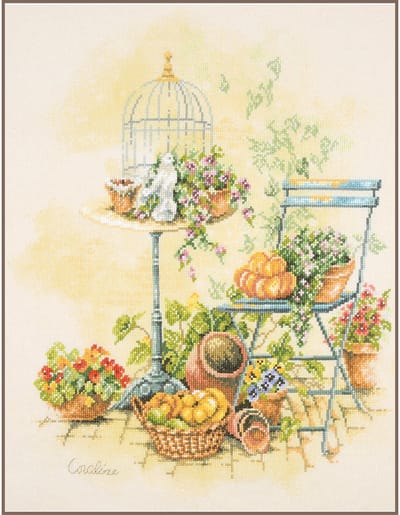 Lanarte Borduurpakket - Borduurset - Borduurpakket volwassenen - Telpakket kit - 37 x 43cm - Free from the birdcage - PN-0216152
