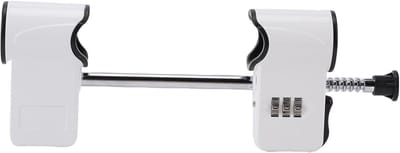 Veiligheidsslot Dubbele Deur - Codeslot Deur - Thuisbeveiliging - Intrekbare Antidiefstalstang - 26 x 10 x 4 cm - Zilverkleurig