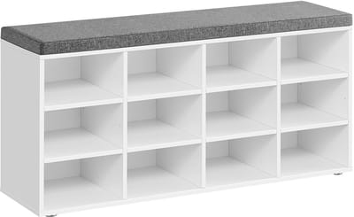 MAZAZU - Schoenenbank - 12 Paar - Met kussen - 104x30.3x48