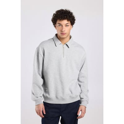 America Today Sood Half Zip Light Grey Melange Maat: XL | Coltruien Outlet | Heren | Grijs