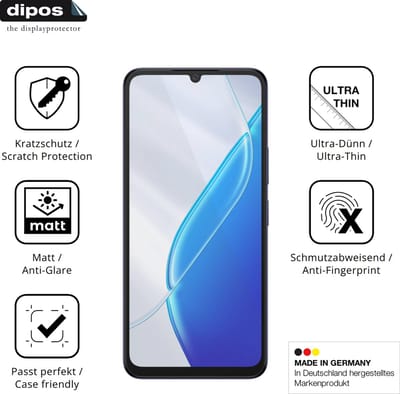 dipos – 4x Matte Beschermfolie geschikt voor Itel Zeno 200 | Krasbestendige & antireflecterende Screenprotector Ultra-Thin