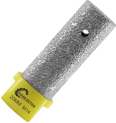 Diamant vingerfrees - Afschuiningsbit Slijpbit - Gaten vormen - Vacuüm gesoldeerd - 20 mm diameter - Zilverkleurig