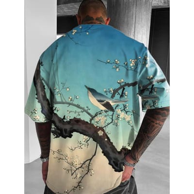 T-shirts Masque de Démon Samouraï Japonais Impression 3D Décontracté Homme Manches Courtes T-shirt Street Oversize Col Rond Hauts Vêtements Enfants 6XL blue