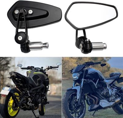 CRLYN® Bar End Spiegels - Fietsspiegel - Motor Spiegels - Zwart