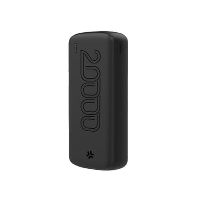 Celly Evo Powerbank 20000mAh - 10W Powerbank geschikt voor o.a. iPhone en Samsung - 2 outputs - Zwart