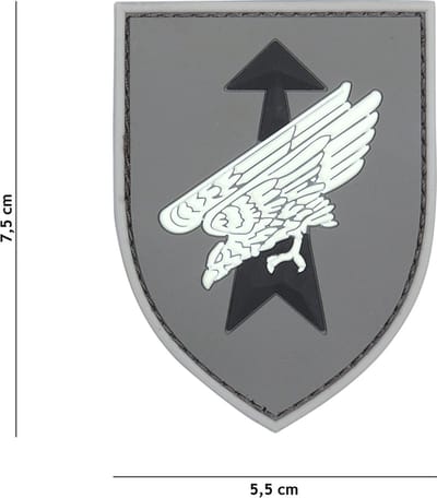 Embleem 3D PVC Duitse special forces grijs