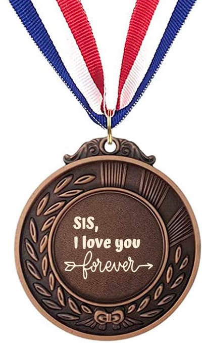 Akyol - zus ik hou voor altijd van je medaille bronskleuring - Zus - familie - cadeau