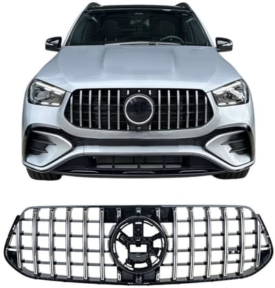 Panamericana GT Grill geschikt voor Mercedes GLE V167 & C167 Facelift vanaf 2023 – Hoogglans Zwart / Chroom