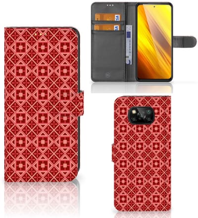 Xiaomi Poco X3 | Poco X3 Pro Telefoon Hoesje Batik Rood