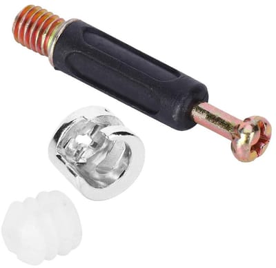Dailygoods- Meubelverbindingsbeslag 100 Sets - Nokkenbeslag/Pluggen - Geprefabriceerde Moer - Waterdicht/Hittebestendig - Roestbestendig - Voor Plaatdikte ≥ 16 mm - Meubelbeslag