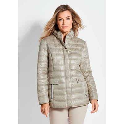 Licht gewatteerd jack met veel details - beige - Gr. 42 van Goldner Fashion