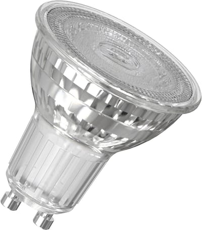 OSRAM LED BASE PAR16 in PAR16-vorm, LED SPOT, LOODVRIJ GLAS, 6,9 W, (ex 80 W), 575 lm, koel wit, 6500 K, 10000 u, CRI 80