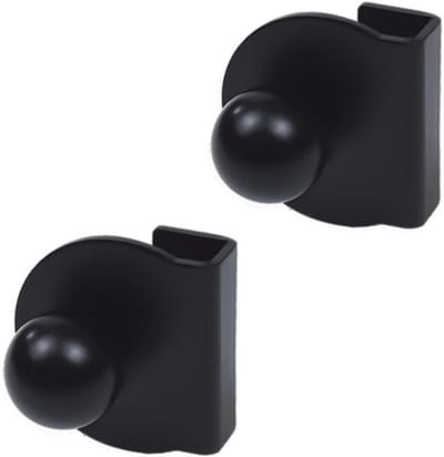 SnelShoppen - 2 Stuks Glas Clip Deurgreep - Zwart - Geen Boren Nodig - Voor Glasdisplaykasten 3-5mm - Duurzaam Ijzer
