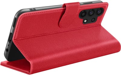 Zanae, Hoesje geschikt voor Galaxy A32 4G - Wallet Case & Magneetsluiting, Rood