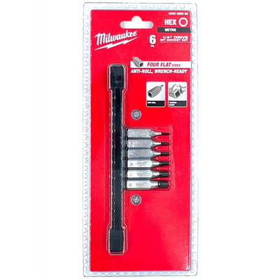 Milwaukee Set - Zeskant Dopsleutels - 1/4" HEX - 6-delig