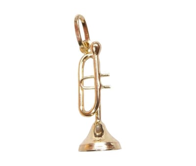 Gouden trompet hanger