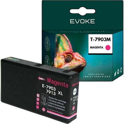 Evoke Compatibele Inkt voor Epson T7903 C13T79034010 Magenta 25 ml 2000 Pagina's Workforce Pro Wf-4630Dwf 4640Dtwf 5110Dw 5190Dw 5620Dwf 5690Dwf