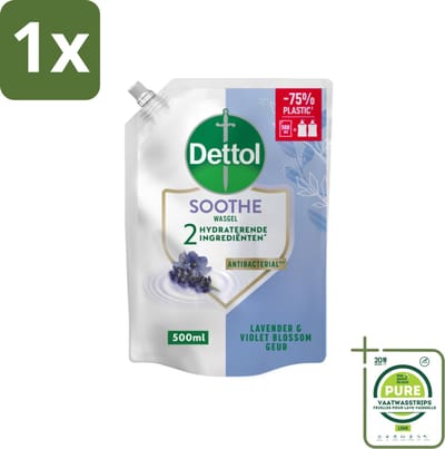 1 x Dettol - Handzeep Navulling - Soothe - Lavendel & Vioolbloesem - 500 ml - Handzeep Navulling - Lavendel - Vioolbloesem - Antibacterieel - Hydraterend