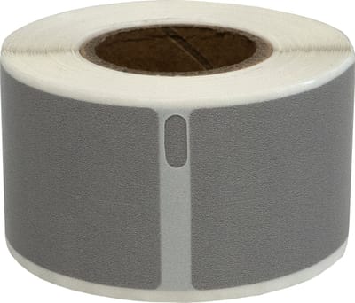 DULA Dymo kompatible Etiketten, S0722370 99010, 28 mm x 89 mm, Silber, Permanent, 1 Rolle, 130 Etiketten pro Rolle
