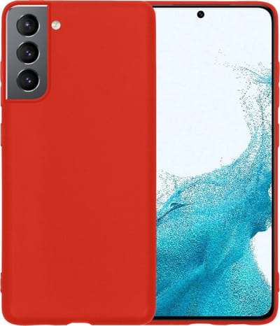 Hoesje - Geschikt voor Samsung Galaxy S22 - Sterk & Shockproof - Siliconen Case - Hoes Cover - Telefoonhoes - Rood