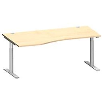 Schäfer Shop Genius bureau MODENA FLEX, aanbouw links, breedte 1800 mm, esdoorn