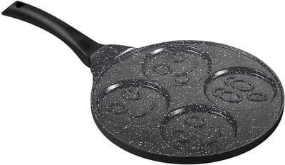 Pannenkoekenpan - Koekenpan - Ontbijt Maken - Inductie Geschikt - 27 cm - Zwart