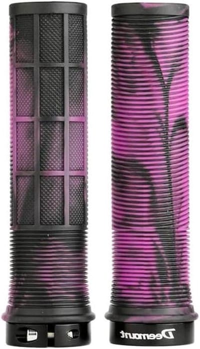Stuurgrepen Fiets - Handvatten Fiets - Veilig Fietsen - Antislip Rubber - 22.2 mm - Zwart Paars