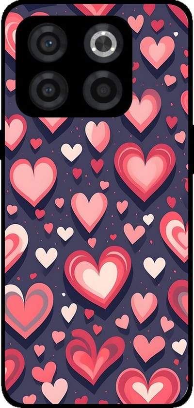 Smartphonica Telefoonhoesje Geschikt voor OnePlus 10T met Hartjes Opdruk - TPU Backcover Case With Heart Design geschikt voor OnePlus 10T
