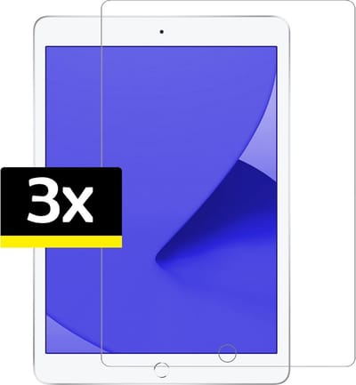 Screenprotector - Geschikt voor Apple iPad 8 (2020) - 10.2 inch - 8e Generatie - 3 Stuks - Extra Sterk - Beschermglas - Gehard Glas - Tempered Glass - Screen Protector