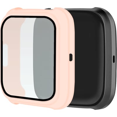 Fitbit Versa 2 Hoesje met Screenprotector gehard glas - Roze