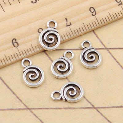 30 stuks DIY Sieraden Accessoires, Dubbelzijdige Holle Ronde Hangers, Kettingen, Armbanden, Tassen, en Universele Accessoires voor Mobiele Telefoons. beige