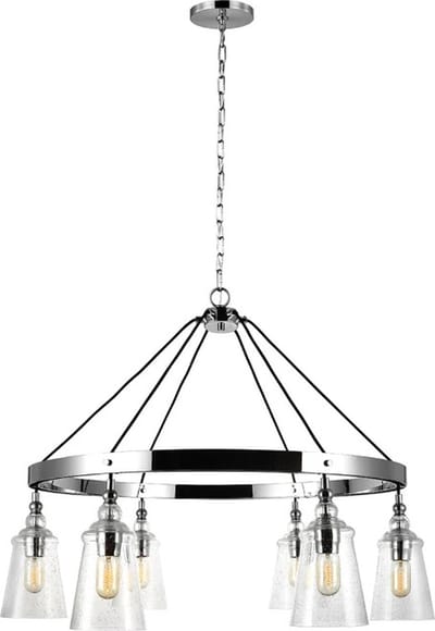 Feiss LED Kroonluchter | 6X E27 Max 60W | Dimbaar | Chrome