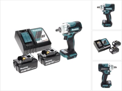 Makita DTW 300 RT accu-slagmoersleutel 18 V 330 Nm 1/2" borstelloos + 2x accu 5,0 Ah + oplader