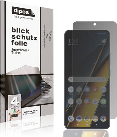 dipos – Matte Privacy Screenprotector geschikt voor Poco X6 Pro 5g | Anti-Spy Beschermfolie