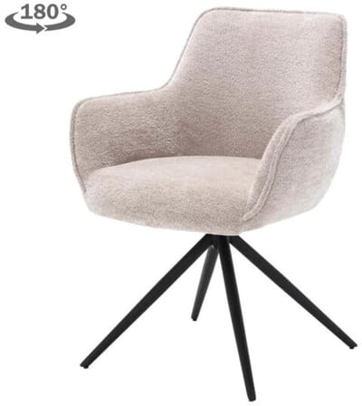Tower Living Eetkamerstoel Fondo - Zand Stof - 62x63x85cm