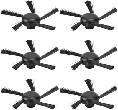 Dailygoods- Zijborstel - 6 Stuks - Vervangingsonderdeel - Geschikt voor Neato Botvac D Serie D7/D5/D3/D80 - ABS Materiaal - Afmetingen 6x6x2 cm - Robotstofzuiger