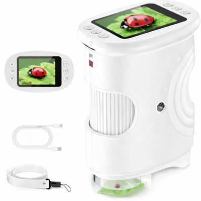 Jumalu Digitale Microscoop 1000x voor Kinderen – Draagbare Kinder Microscoop met Foto & Video – STEM Educatief Speelgoed – Vergrootglas voor Tuin & Experimenten – 4-12 Jaar – Wit
