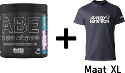 Applied Nutrition - ABE Ultimate Pre-Workout + t-shirt - 315 g - Bubblegum Crush Smaak - 30 servings - Pre-Workout - Pre Workout - Preworkout - Gym - Fitness