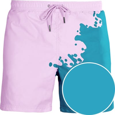 SEA'SONS – Zwembroek Heren - Kleurveranderend - Groen-Roze - Maat M (SEASONS - Kleur veranderend)