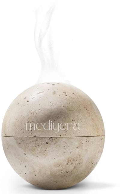 Travertijn Wierookhouder - Travertin - Wierook - Houder - Brander - Wierookbrander - Kegel - Stokjes - Natuursteen - Travertine