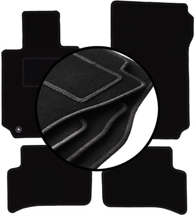 Complete set veloursmatten voor: Mercedes C W204 sedan, stationwagen, coupé (2007-2014)