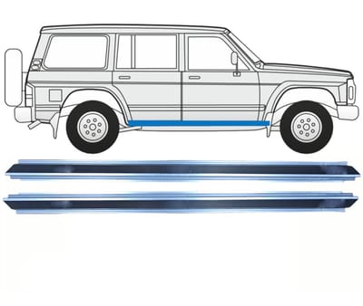Reparatie dorpel voor Nissan Patrol Y60 GY60 1990-1997 / Links = Rechts / Set