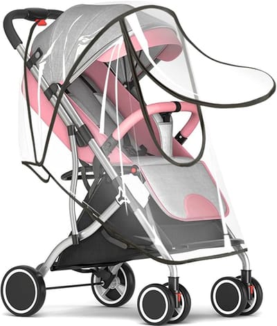Universele regenhoes voor kinderwagen, regen- en winddicht, ademend, gemaakt van EVA-materiaal, groot formaat, 95*58*49*95 cm