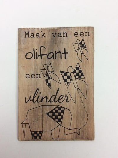 Postkaart Maak van een olifant