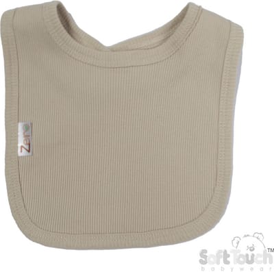 Soft Touch slabbetje Met Fijne Rib Unisex 100% Katoen Kleur Coffee Maat 35 x 20 Cm OEKO-TEX STANDARD 100
