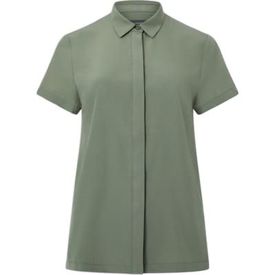 French Connection Pleat Back Button Thru Khaki Maat: 6 | Blouses Outlet | Dames | Grijs